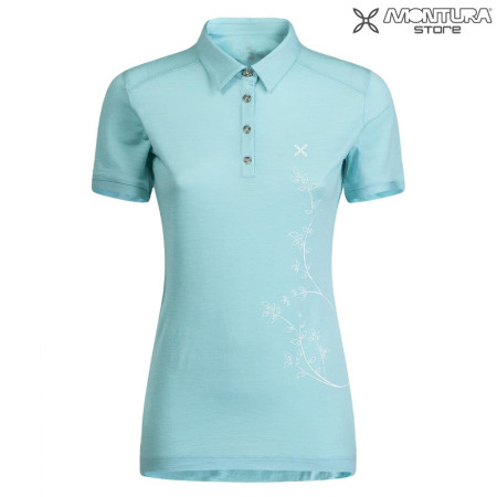 Montura Merino Polo Damen - eisblau