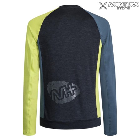 Preview: Montura Bouldering Color Maglia Herren - jeansblau/gelbgrün