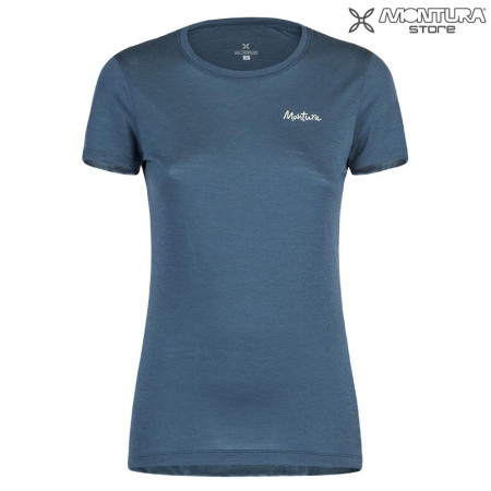 Montura Merino Lotus T-Shirt Damen - jeansblau