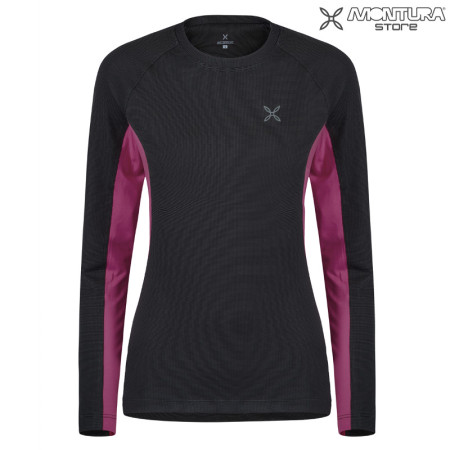 Montura Next To Skin Maglia Women - schwarz/bordeaux