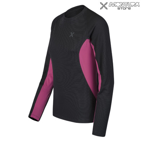 Preview: Montura Next To Skin Maglia Women - schwarz/bordeaux