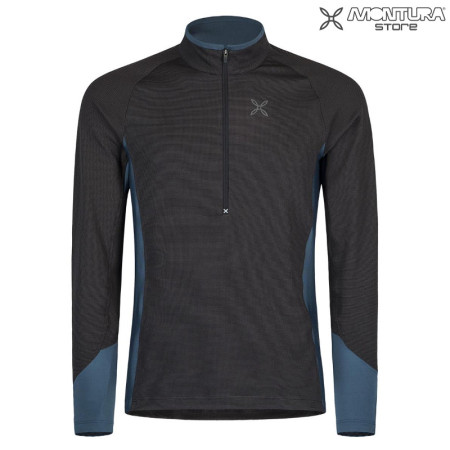 Montura Next To Skin Zip Maglia Herren - schwarz/jeansblau
