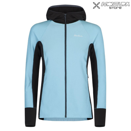 Montura Stretch Mix Hoody Maglia Damen - eisblau
