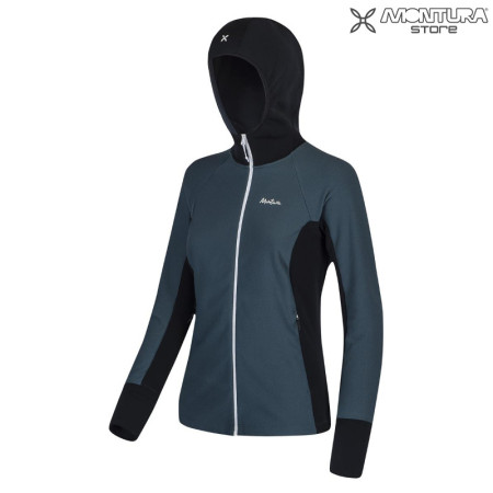 Preview: Montura Stretch Mix Hoody Maglia Damen - jeansblau