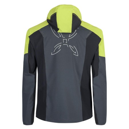 Preview: Montura Wind Revolution Hoody Jacket Herren - grau/gelbgrün