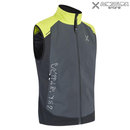 Preview: Montura Wind Revolution Vest Weste Herren - grau/gelbgrün