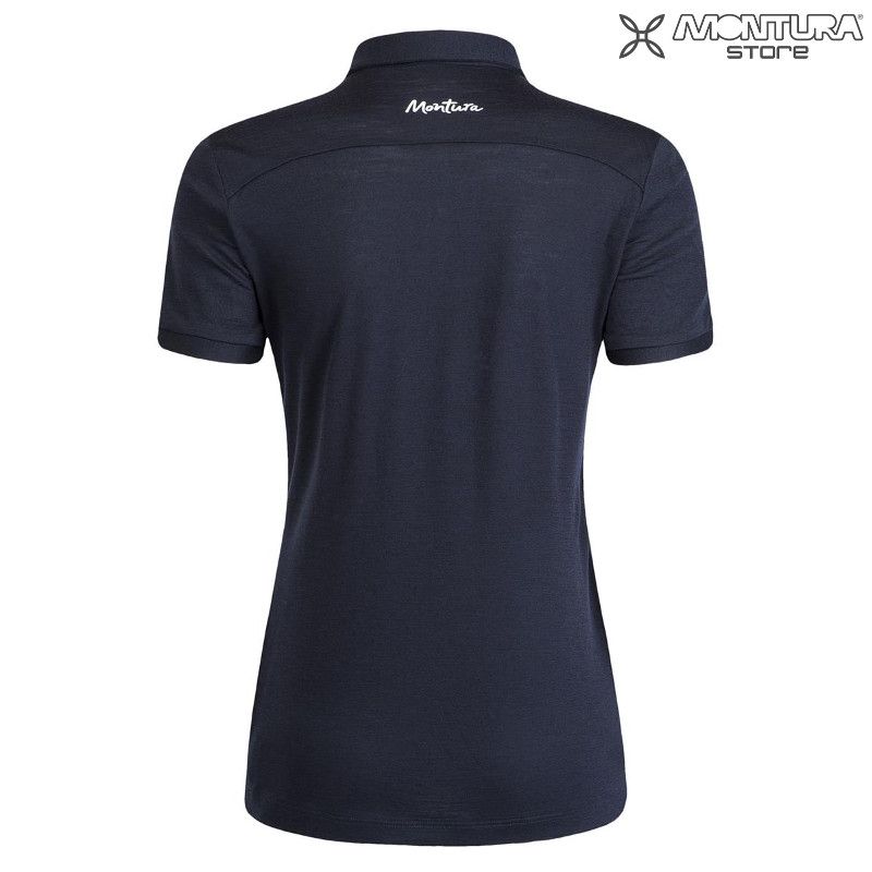 Montura Merino Polo Damen - nachtblau