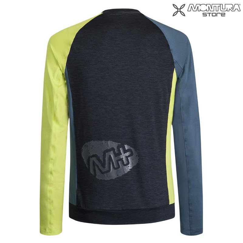 Montura Bouldering Color Maglia Herren - jeansblau/gelbgrün