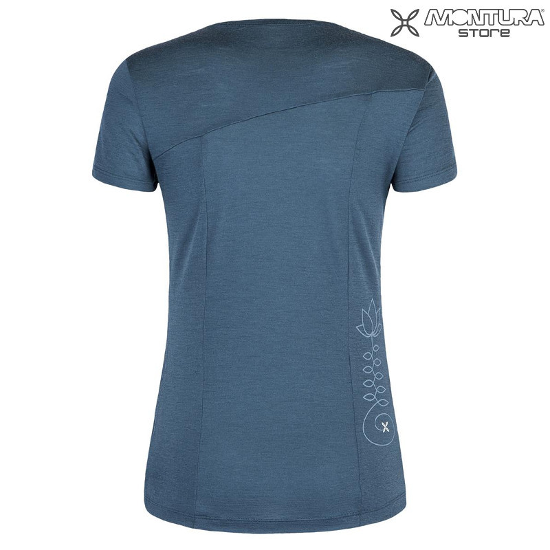Montura Merino Lotus T-Shirt Damen - jeansblau