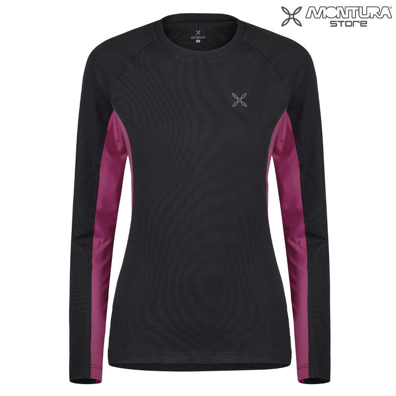 Montura Next To Skin Maglia Women - schwarz/bordeaux