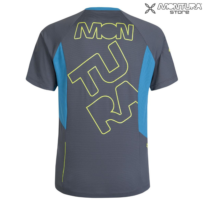 Montura Rock T-Shirt Herren - dunkelpetrol/grau