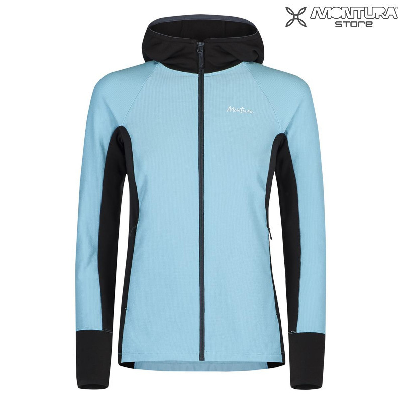Montura Stretch Mix Hoody Maglia Damen - eisblau