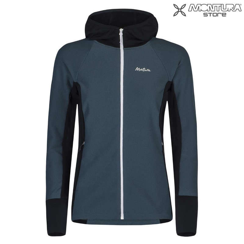 Montura Stretch Mix Hoody Maglia Damen - jeansblau