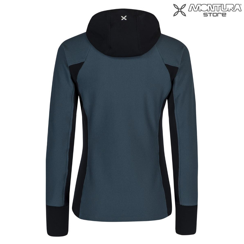 Montura Stretch Mix Hoody Maglia Damen - jeansblau